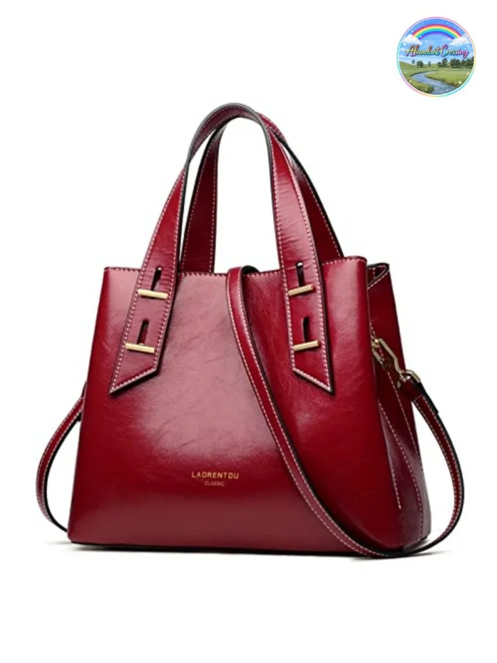 Genuine Leather Satchel Handbag Crossbody Top-Handle Shoulder Tote Purse